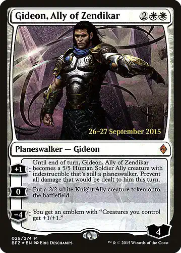 Gideon, Ally of Zendikar - bfz Spoiler