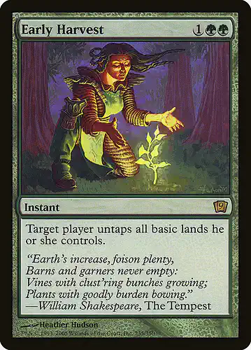 Early Harvest - 9ed Spoiler