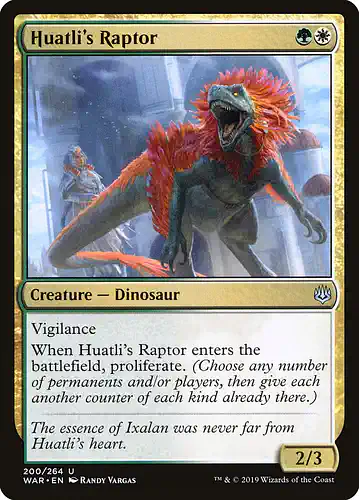Huatli's Raptor - war Spoiler