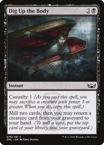 Dig Up the Body - snc Spoiler