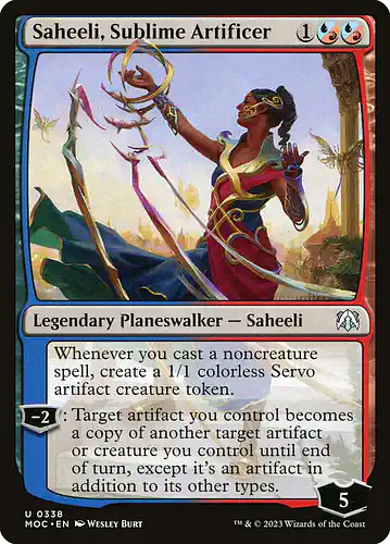Saheeli, Sublime Artificer - moc Spoiler