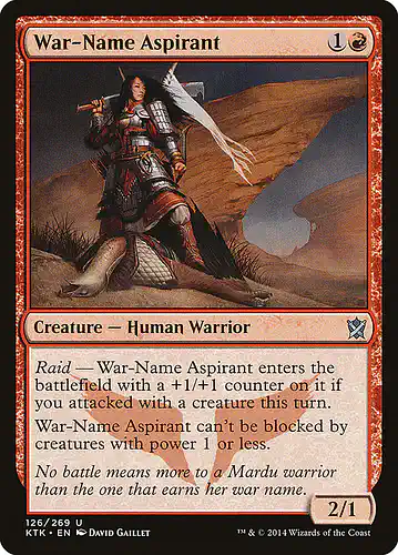 War-Name Aspirant - ktk Spoiler