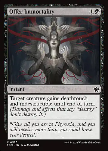Offer Immortality - fdn Spoiler