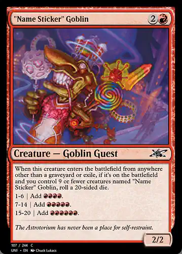 "Name Sticker" Goblin - unf Spoiler
