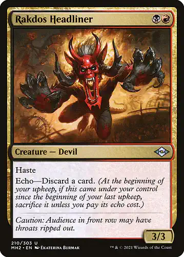 Rakdos Headliner - mh2 Spoiler