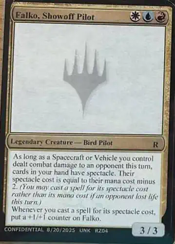 Falko, Showoff Pilot - unk Spoiler
