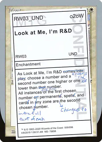Look at Me, I'm R&D - und Spoiler