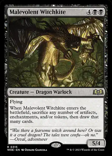 Malevolent Witchkite - woe Spoiler