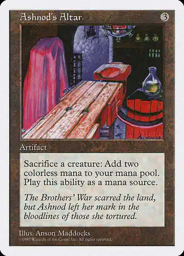 Ashnod's Altar - 5ed Spoiler