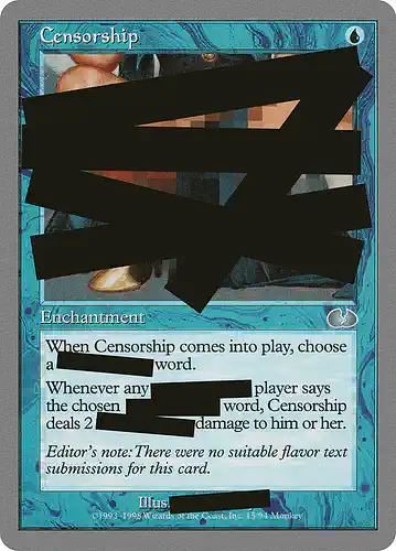 Censorship - ugl Spoiler