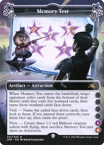 Memory Test - unf Spoiler