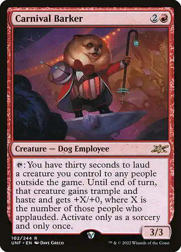 Carnival Barker - unf Spoiler