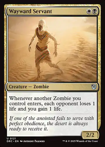 Wayward Servant - drc Spoiler