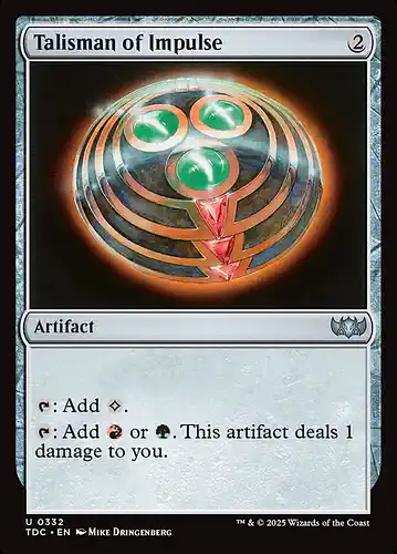 Talisman of Impulse - tdc Spoiler