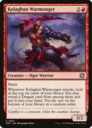 Kolaghan Warmonger - mat Spoiler