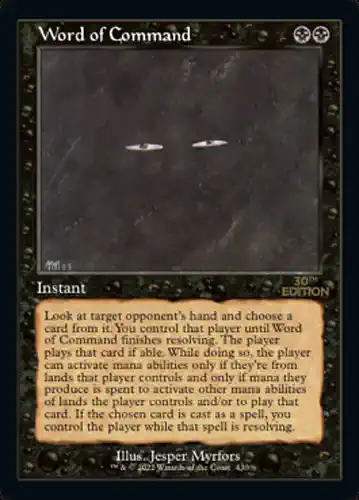 Word of Command - 30a Spoiler