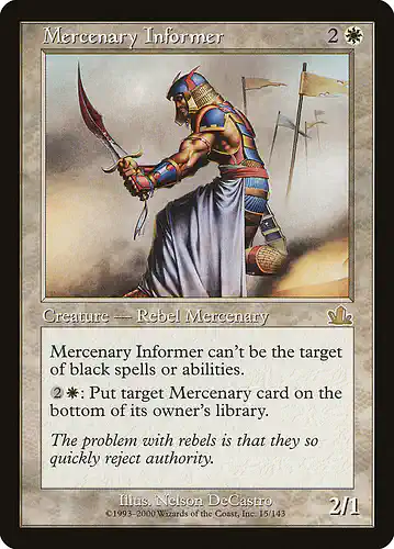 Mercenary Informer - pcy Spoiler