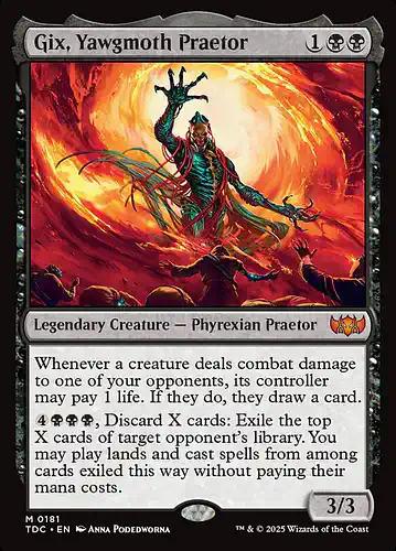 Gix, Yawgmoth Praetor - tdc Spoiler