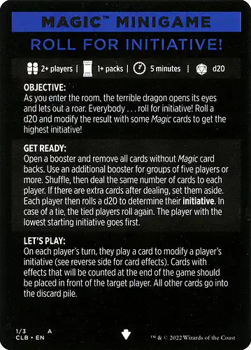 Roll for Initiative - clb Spoiler