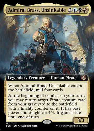 Admiral Brass, Unsinkable - lcc Spoiler