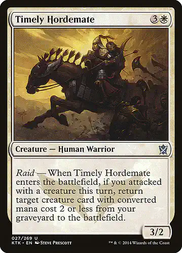 Timely Hordemate - ktk Spoiler