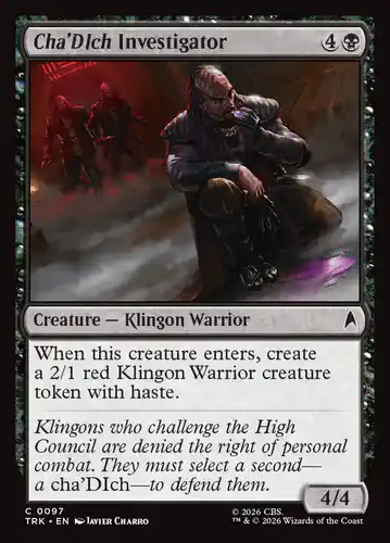 Cha'DIch Investigator - trk Spoiler