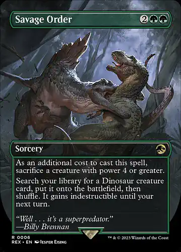 Savage Order - rex Spoiler