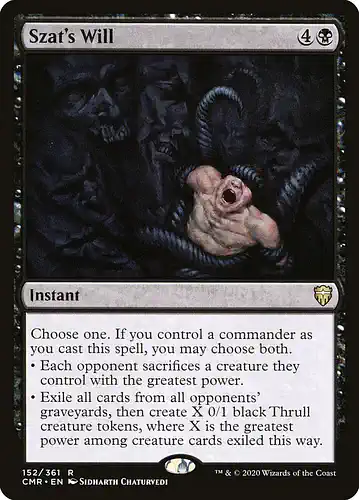 Szat's Will - cmr Spoiler