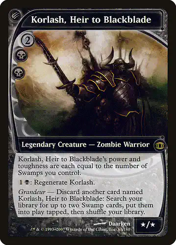 Korlash, Heir to Blackblade - fut Spoiler
