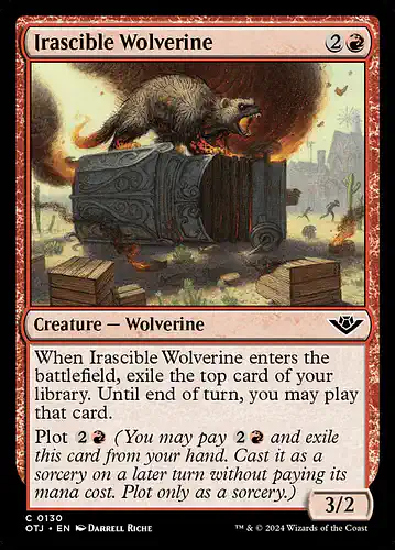Irascible Wolverine - otj Spoiler