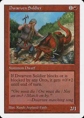 Dwarven Soldier - 5ed Spoiler