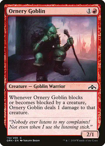 Ornery Goblin - grn Spoiler