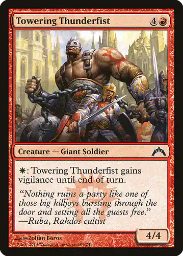 Towering Thunderfist - gtc Spoiler