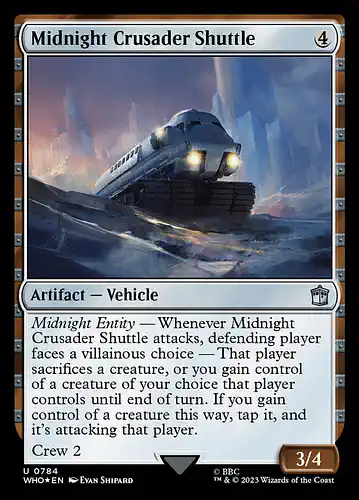 Midnight Crusader Shuttle - who Spoiler