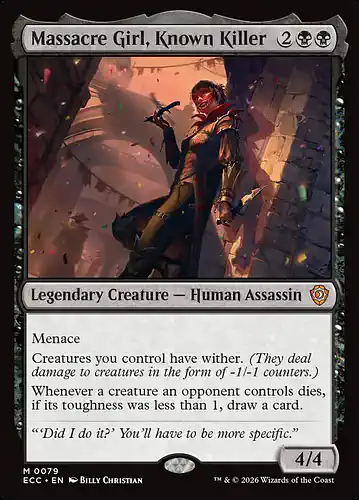 Massacre Girl, Known Killer - ecc Spoiler