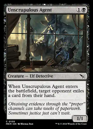 Unscrupulous Agent - mkm Spoiler