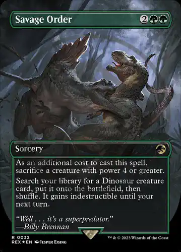 Savage Order - rex Spoiler