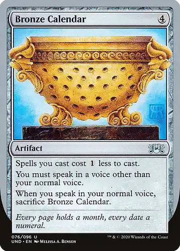 Bronze Calendar - und Spoiler