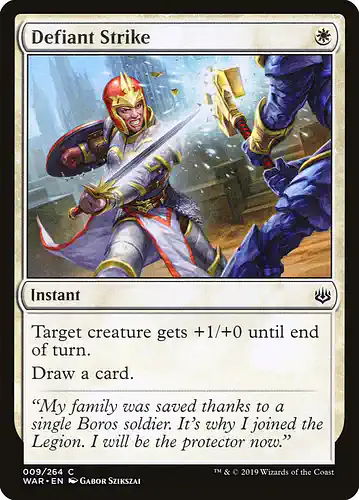 Defiant Strike - war Spoiler