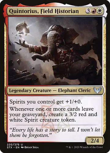 Quintorius, Field Historian - stx Spoiler