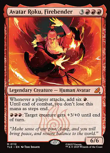 Avatar Roku, Firebender - tle Spoiler