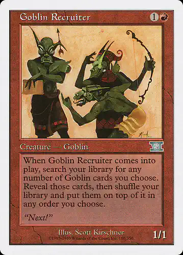 Goblin Recruiter - 6ed Spoiler