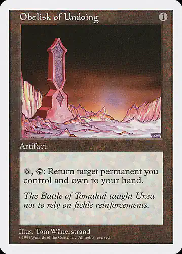 Obelisk of Undoing - 5ed Spoiler