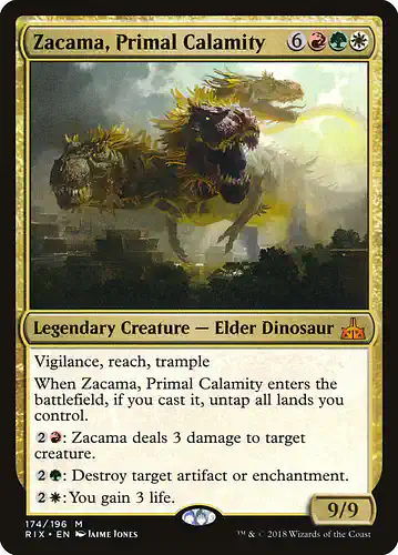 Zacama, Primal Calamity - rix Spoiler
