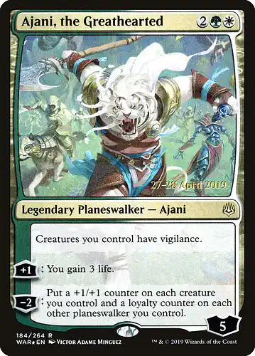 Ajani, the Greathearted - war Spoiler