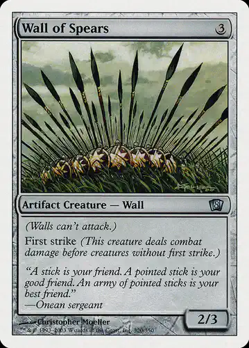 Wall of Spears - 8ed Spoiler