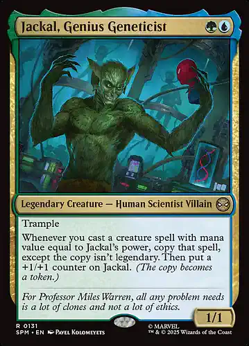 Jackal, Genius Geneticist - spm Spoiler