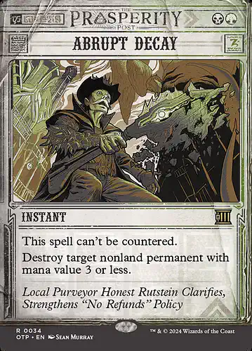 Abrupt Decay - otp Spoiler