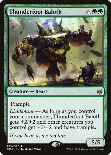 Thunderfoot Baloth - cma Spoiler