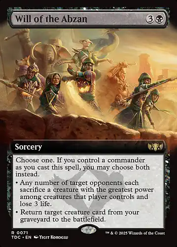 Will of the Abzan - tdc Spoiler